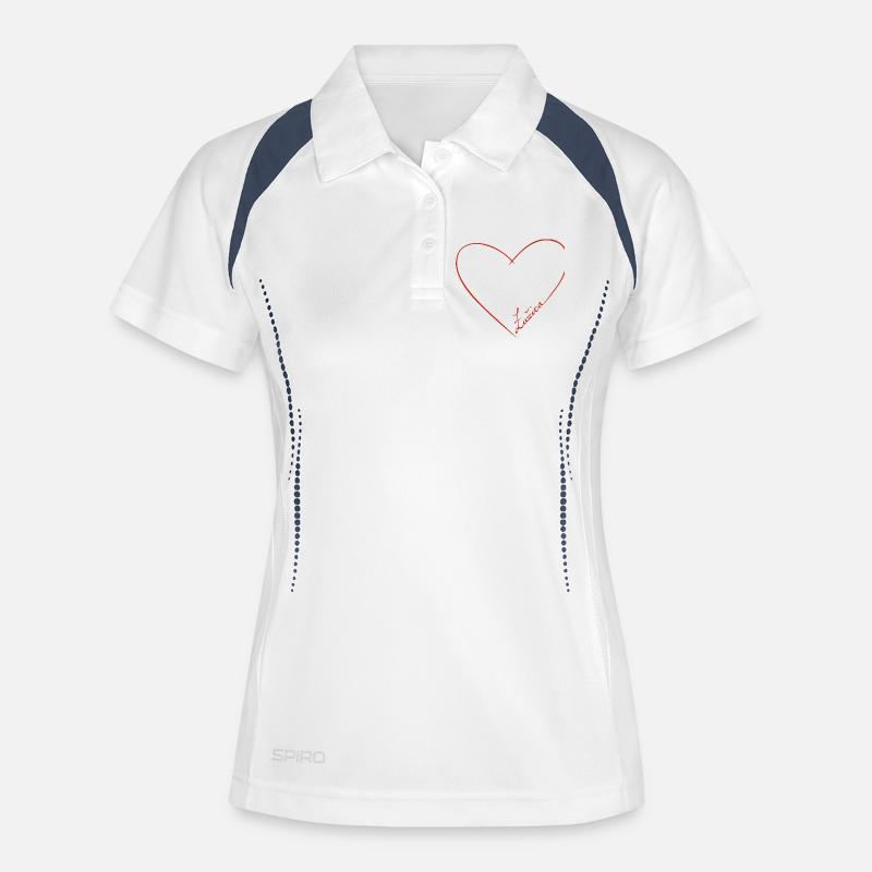 ŁUŽICA ♡ - Women's Polo breathable - white/navy
