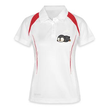 Mignonne sieste de pingouin - Polo respirant Femme - blanc/marine - Devant
