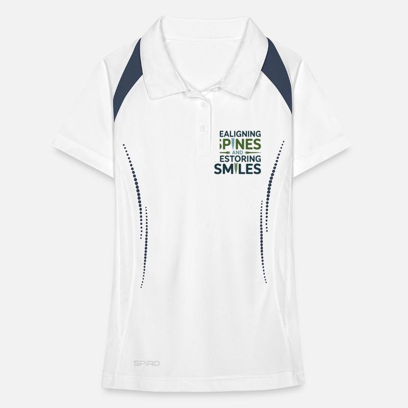 Osteopath Realigning Spines Restoring Smiles  Women's Polo breathable