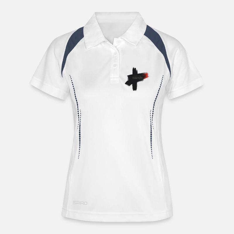 Protect Your Energy - Mindfulness Design - Women's Polo breathable - white/navy