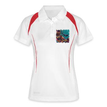 Coral reef diver blaze of color - Women's Polo breathable - white/navy - Front