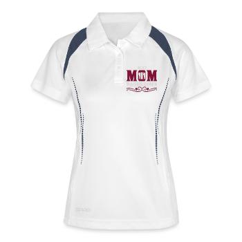Sans conteste la meilleure maman – cadeau de la fête des mères - Polo respirant Femme - blanc/marine - Devant