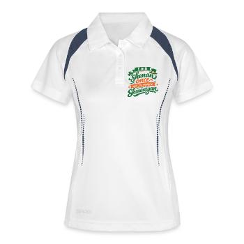 Ready vor Shenanigans | St. Patrick's Day - Frauen Polo atmungsaktiv - Weiß/Navy - Vorne