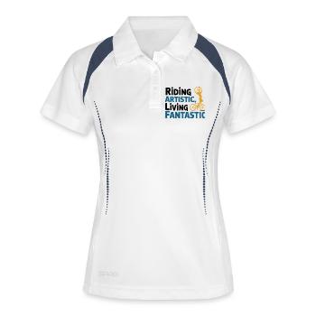 Sport cycliste artistique - Polo respirant Femme - blanc/marine - Devant