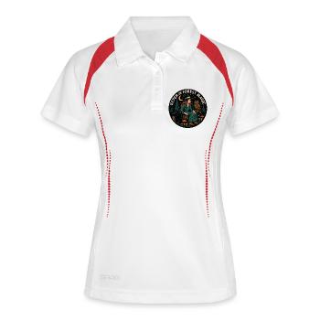 Sort de la Forêt Patch de la Sorcière de la Forêt - Polo respirant Femme - blanc/marine - Devant
