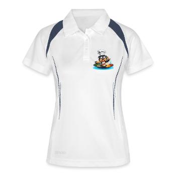 Cooking Dog Chef Cartoon - Women's Polo breathable - white/navy - Front