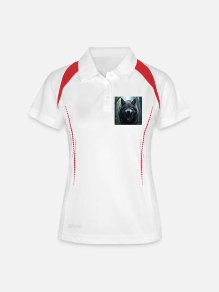 Aggressive wolf - Women's Polo breathable - white/navy