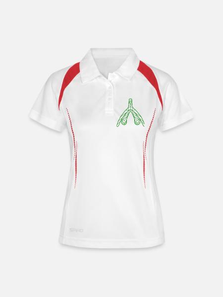 Klitoris_moos - Women's Polo breathable - white/navy