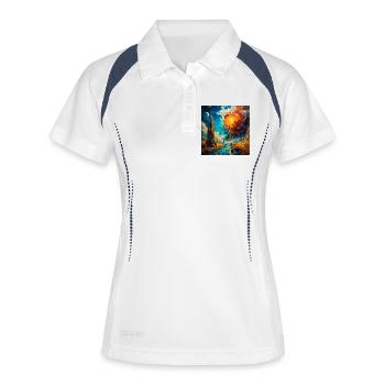 Astral City and Solar Wringing - Women's Polo breathable - white/navy - Front