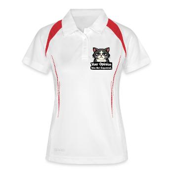T-shirt Attirance du Chat Salé - Polo respirant Femme - blanc/marine - Devant