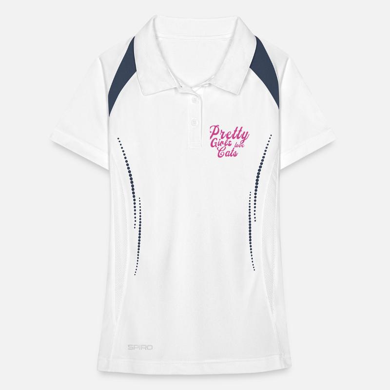Chat rose : Expression d’amour Polo respirant Femme
