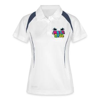 Fête Malle 2026 - Polo respirant Femme - blanc/marine - Devant