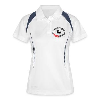 Non J'ai Pas Le Temps Je Profite de la Vie - Polo respirant Femme - blanc/marine - Devant