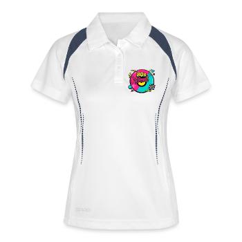 80s Vinyl Neon Revival - Women's Polo breathable - white/navy - Front