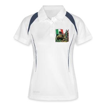 Wild Boar Huntress Italy Flag Italian - Women's Polo breathable - white/navy - Front