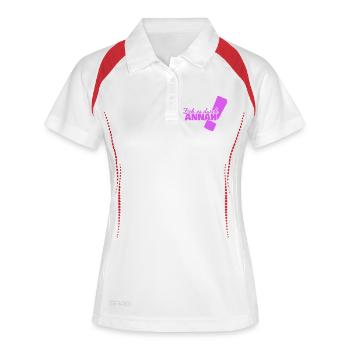 Annah - Frauen Polo atmungsaktiv - Weiß/Navy - Vorne