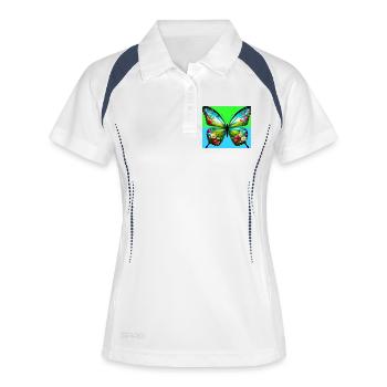 butterfly - Women's Polo breathable - white/navy - Front