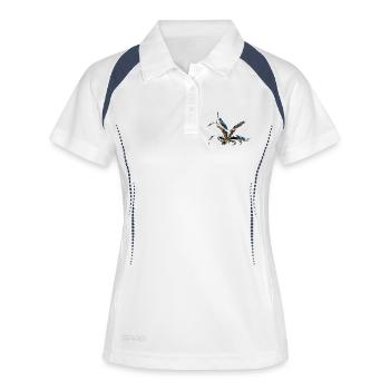 Couches foliaires - Polo respirant Femme - blanc/marine - Devant