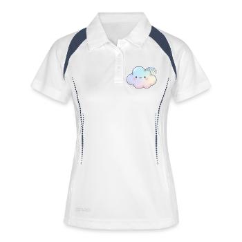 Kawaii Cloud cadeau pour les filles et les enfants - Polo respirant Femme - blanc/marine - Devant