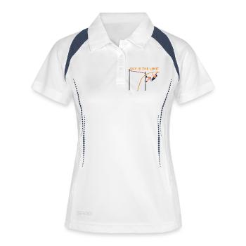 Saut à la perche - Le ciel est la limite - Polo respirant Femme - blanc/marine - Devant