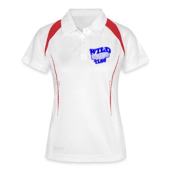 Graffiti d’équipe de fête sauvage - Polo respirant Femme - blanc/marine - Devant