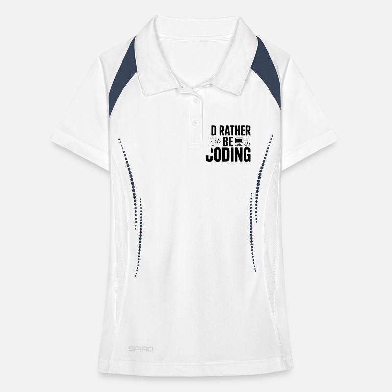 I'd Rather Be Coding Women's Polo breathable
