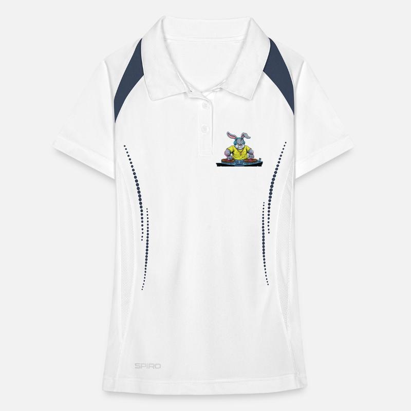 Heavy Metal Easter Bunny Rocker Easter Hardcore Bunny Women's Polo breathable
