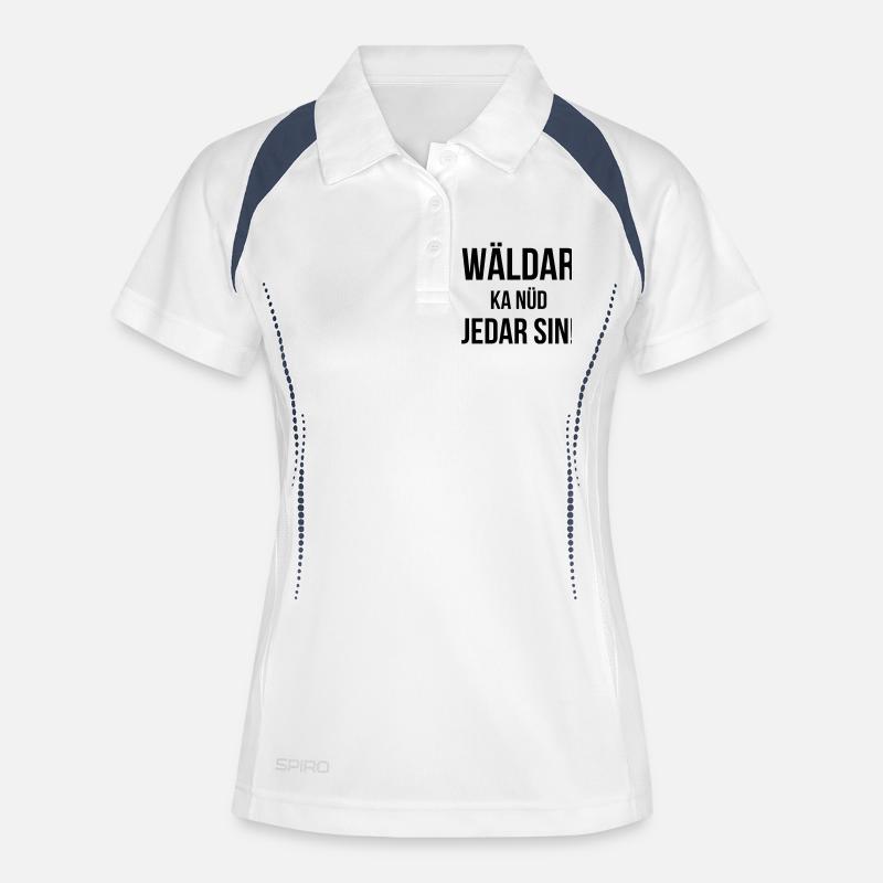 Wäldar ka nüd jedar sin! - Women's Polo breathable - white/navy