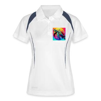 turtle - Women's Polo breathable - white/navy - Front