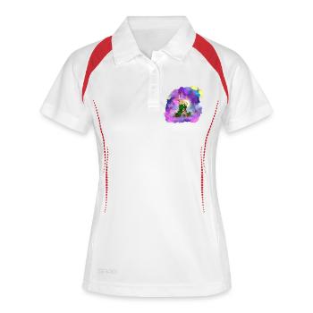 Lapin Chercheur Stellaire - Polo respirant Femme - blanc/marine - Devant