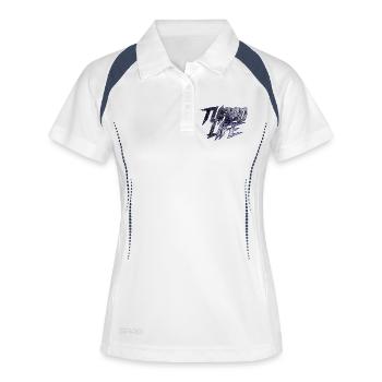 Motif de camouflage Turbo Life pour tournevis turbo - Polo respirant Femme - blanc/marine - Devant