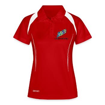 Pack-Power-Cycling - Frauen Polo atmungsaktiv - Weiß/Navy - Vorne