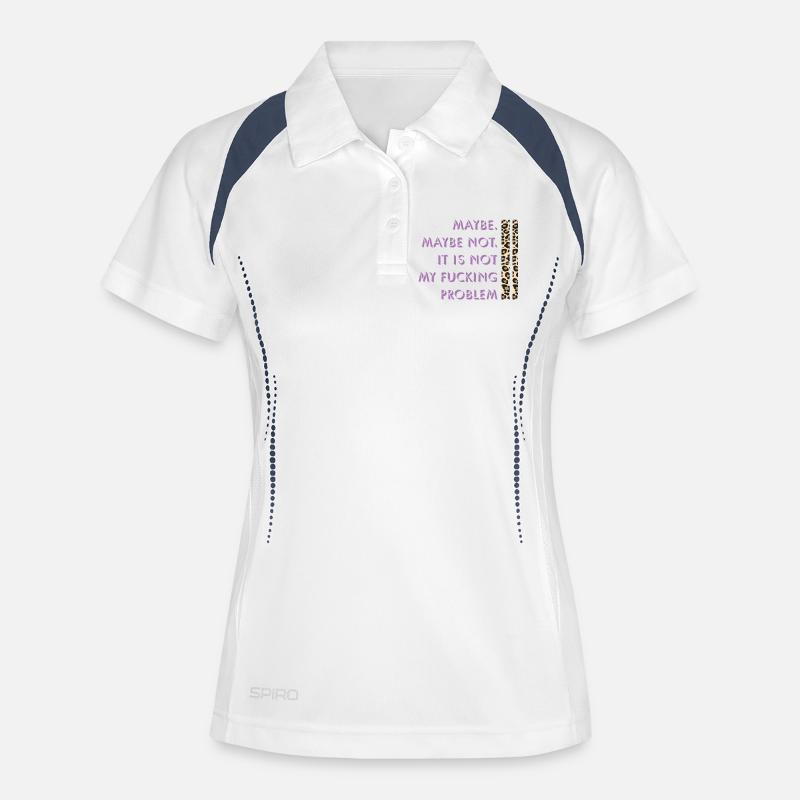Maybe not – my problem - Women's Polo breathable - white/navy