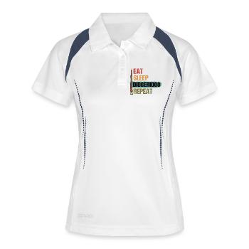 Eat Sleep Didgeridoo Repeat - Women's Polo breathable - white/navy - Front