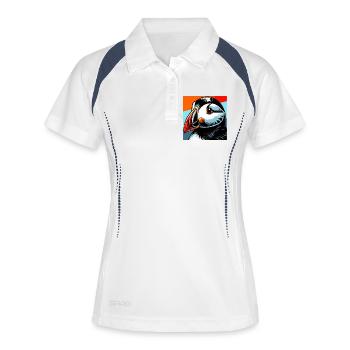 puffin - Women's Polo breathable - white/navy - Front