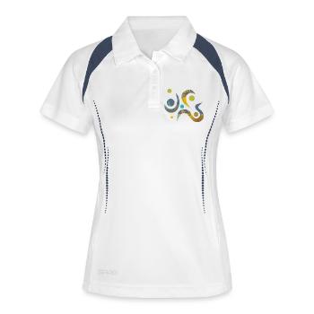 Yoga design_17 - Women's Polo breathable - white/navy - Front