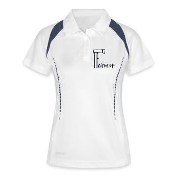 Grand-mère Hache - Polo respirant Femme - blanc/marine - Devant