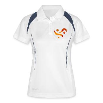 Yoga design_35 - Women's Polo breathable - white/navy - Front