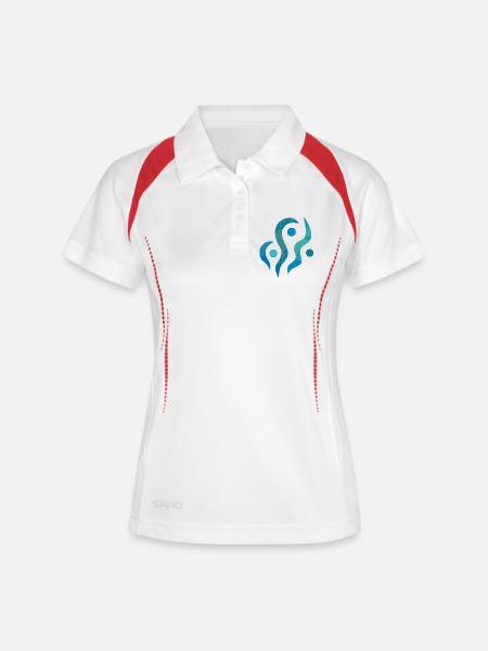 Yoga design_36 - Women's Polo breathable - white/navy