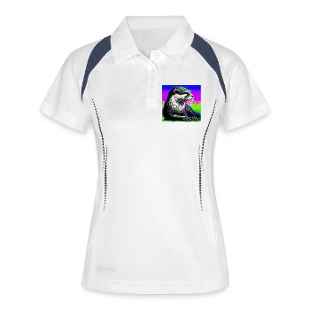 otter - Women's Polo breathable - white/navy - Front