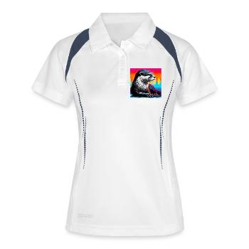 otter - Women's Polo breathable - white/navy - Front