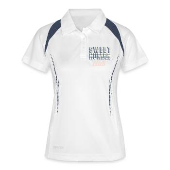 Sweet Human Club Logo - Polo respirant Femme - blanc/marine - Devant