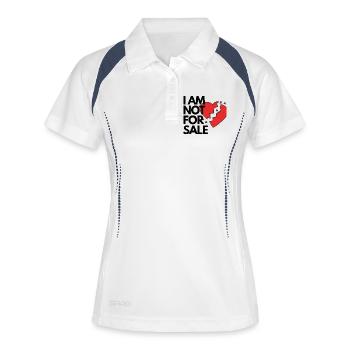 Not For Sale Broken Heart Graphic Tee Romantic - Women's Polo breathable - white/navy - Front
