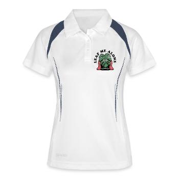 Leave Me Alone Monstera Hero, Leaf with Cape - Women's Polo breathable - white/navy - Front