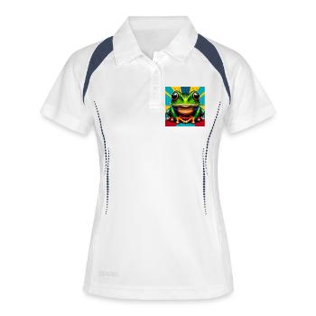 frog - Women's Polo breathable - white/navy - Front