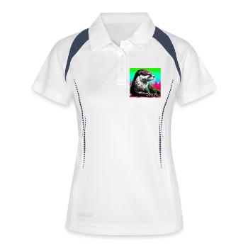 otter - Women's Polo breathable - white/navy - Front