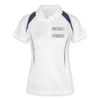 Vintage 1976, 50 Jahre Geburtstagsgeschenk - Frauen Polo atmungsaktiv - Weiß/Navy - Vorne