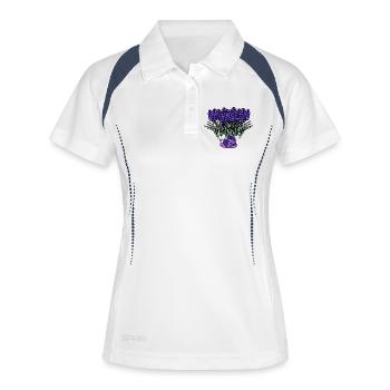 Lavender Snail Retro Children's Flowers - Women's Polo breathable - white/navy - Front