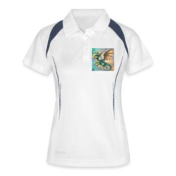 dragon - Polo respirant Femme - blanc/marine - Devant