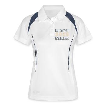 anniversaire 2006 - 20 ans - Polo respirant Femme - blanc/marine - Devant